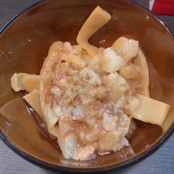 板橋・大山の自家製麺No11でラーメン-メンマ