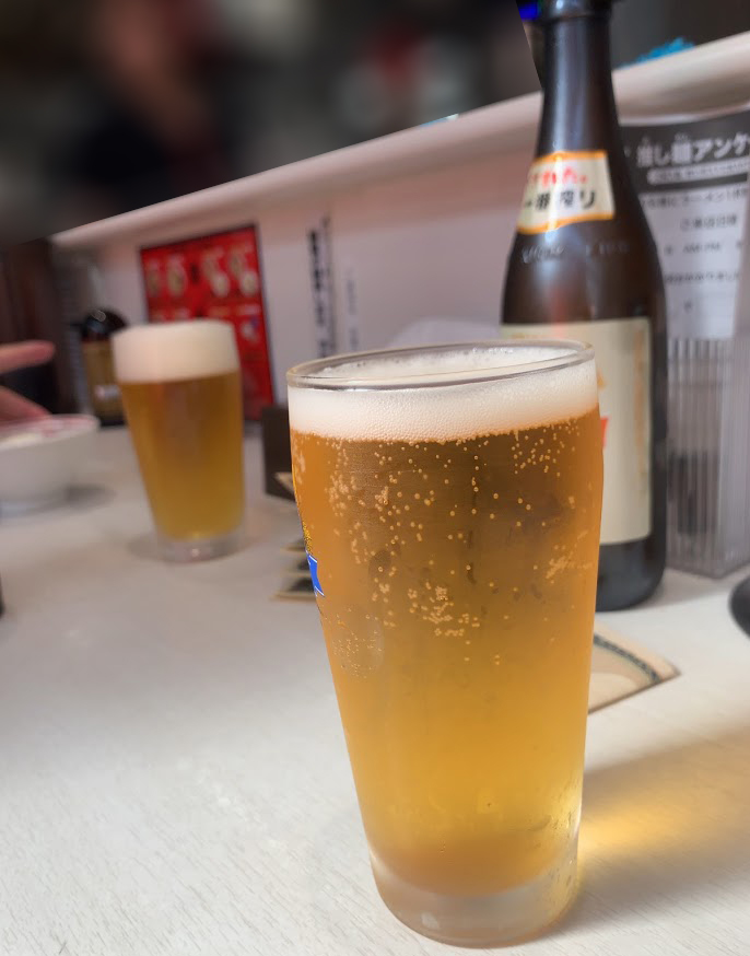 蒙古タンメン中本川越店でビール